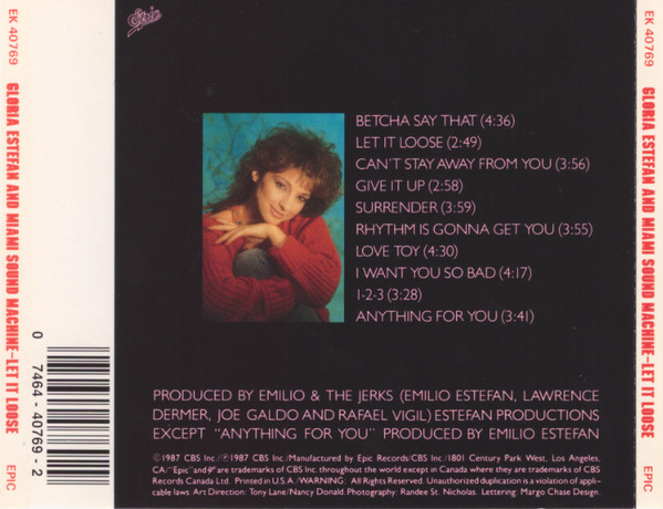 Gloria Estefan And Miami Sound Machine – Let It Loose