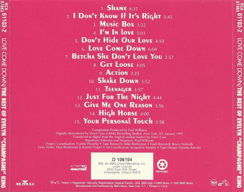 Evelyn "Champagne" King – Love Come Down: The Best Of Evelyn "Champagne" King