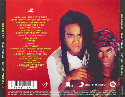 Milli Vanilli ‎– The Best Of Milli Vanilli (35th Anniversary)