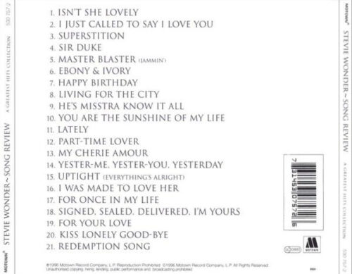 Stevie Wonder – Song Review - A Greatest Hits Collection_1 Stevie Wonder – Song Review - A Greatest Hits Collection