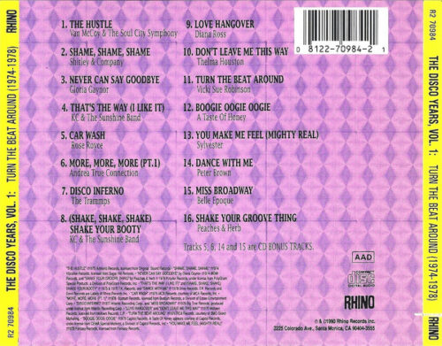 The Disco Years (Turn The Beat Around) (1974-1978) Volume One