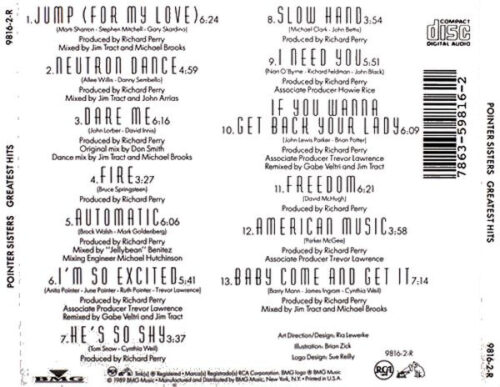 Pointer Sisters – Greatest Hits