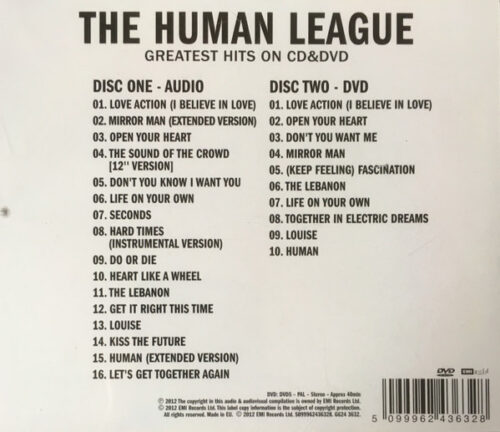 The Human League ‎– Greatest Hits On CD&DVD