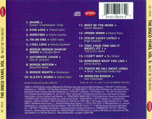 The Disco Years (Must Be The Music) Volume Five