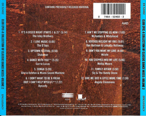 Club Epic (A Collection Of Classic Dance Mixes) Volume 02