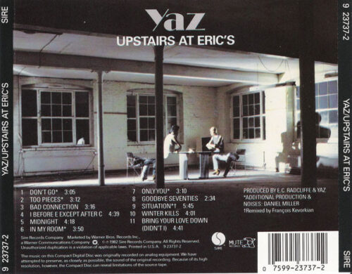 Yaz – Upstairs At Eric's