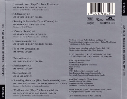 Level 42 – Running In The Family (Platinum Edition)