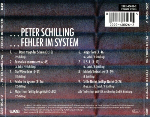 Peter Schilling – Fehler Im System