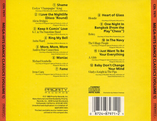 Mega Hits Dance Classics Volume 1