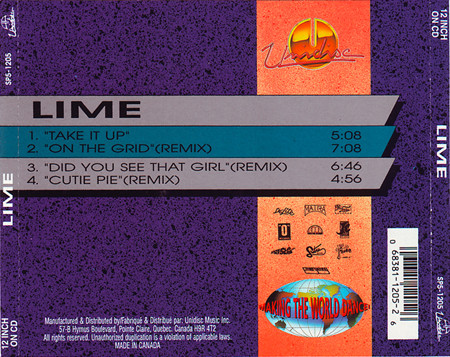 R-1470822-1222160698 Lime – Take It Up / On The Grid (Remix) / Did You See That Girl (Remix) / Cutie Pie (Remix)