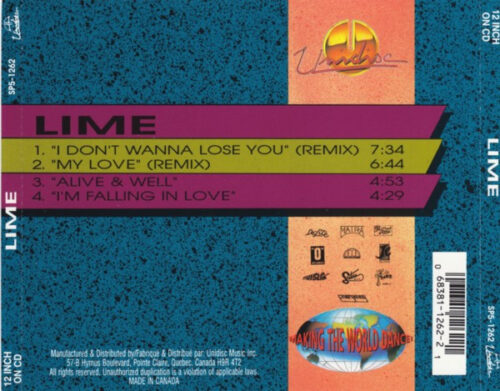 R-1752733-1241089502 Lime – I Don't Wanna Lose You (Remix) / My Love (Remix) / Alive & Well / I'm Falling In Love
