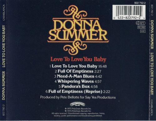Donna Summer – Love To Love You Baby