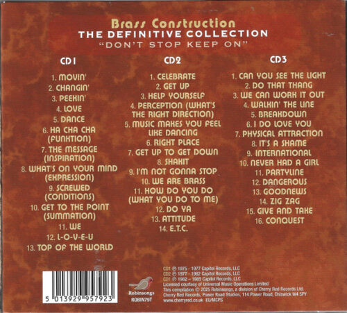 Brass Construction – The Definitive Collection (Don't Stop Keep On)