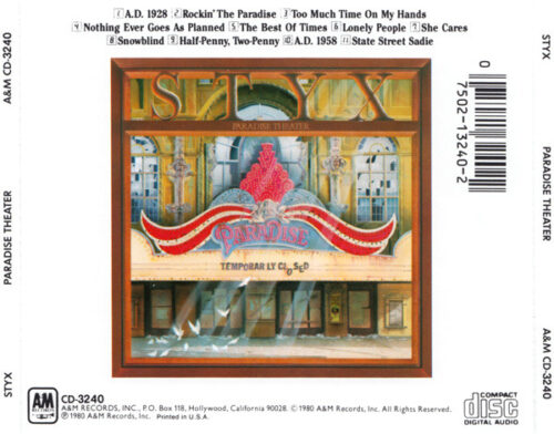 Styx – Paradise Theatre