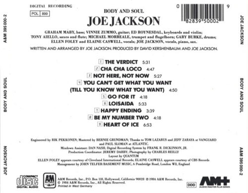 Joe Jackson – Body And Soul
